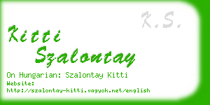 kitti szalontay business card